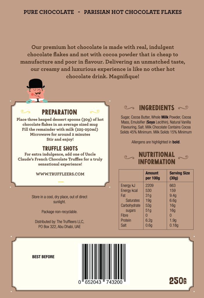 Pure Chocolate Parisian Hot Chocolate – 250g